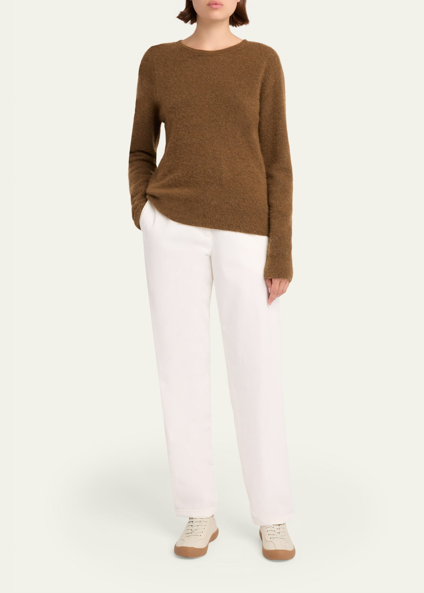 Lorynna Cashmere-Silk Crewneck Sweater - 2