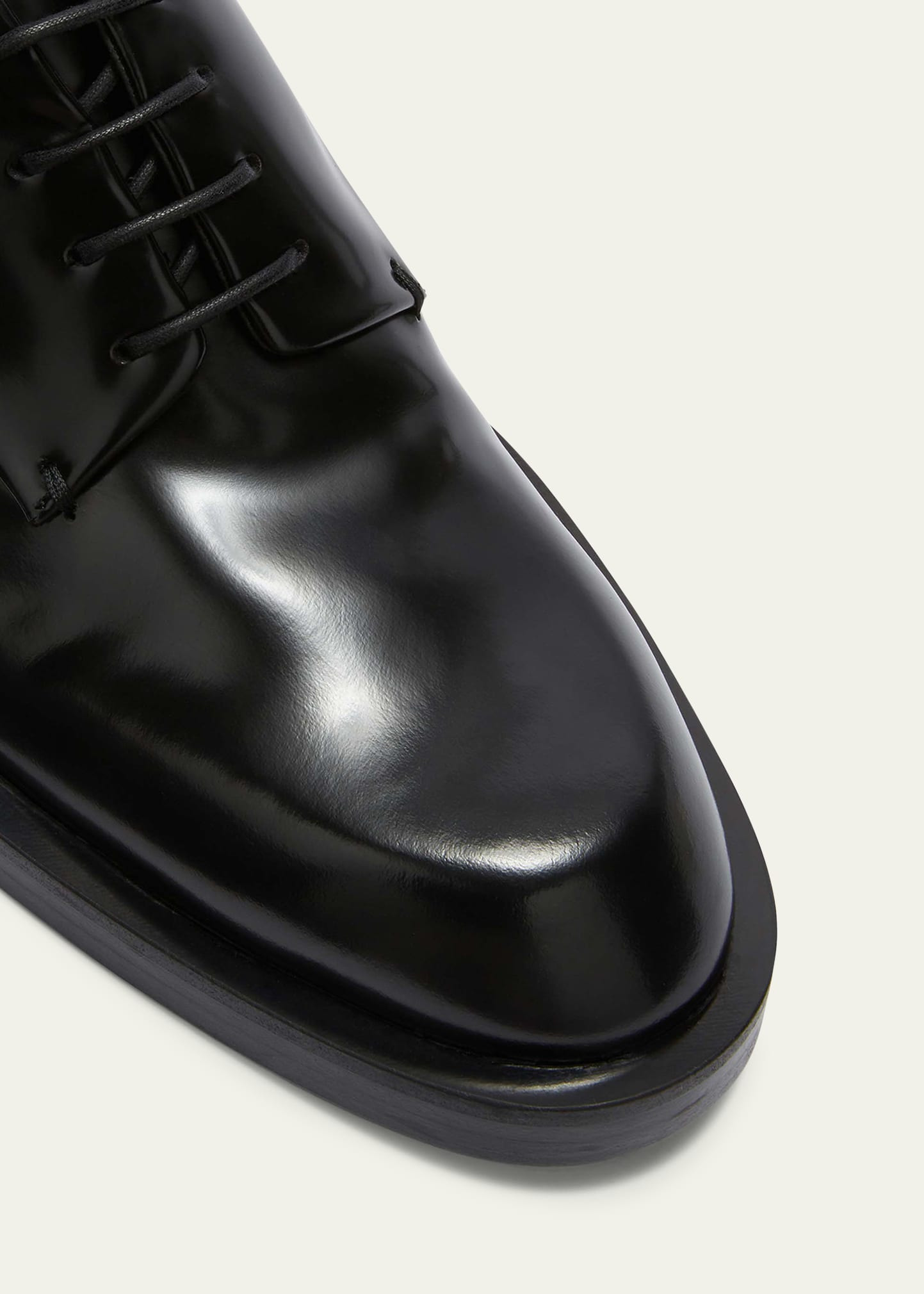 Men's Rubber Injected-Sole Leather Derby Shoes - 4