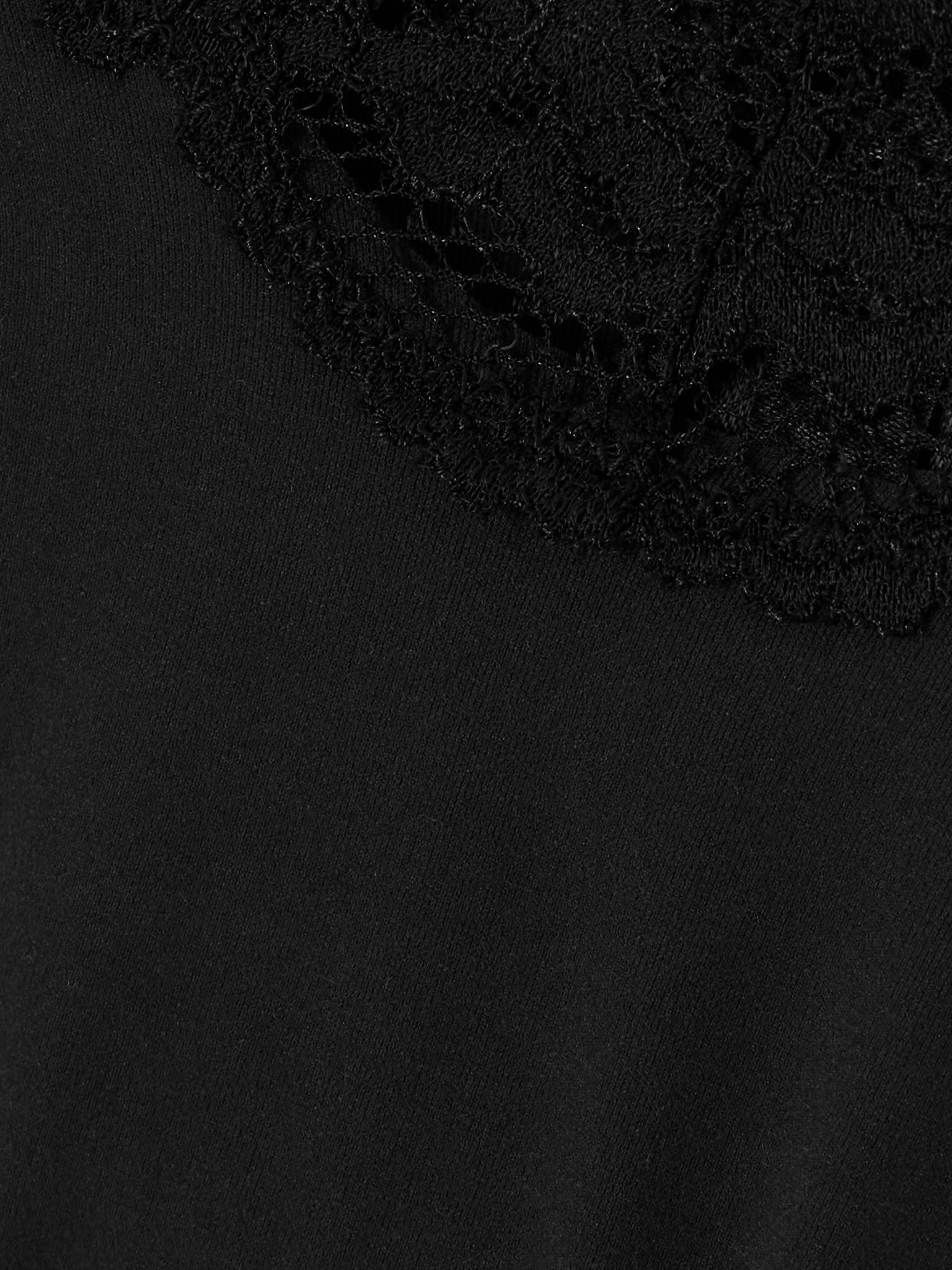 Fits Everybody Lace Dipped Thong - Onyx Black - 4