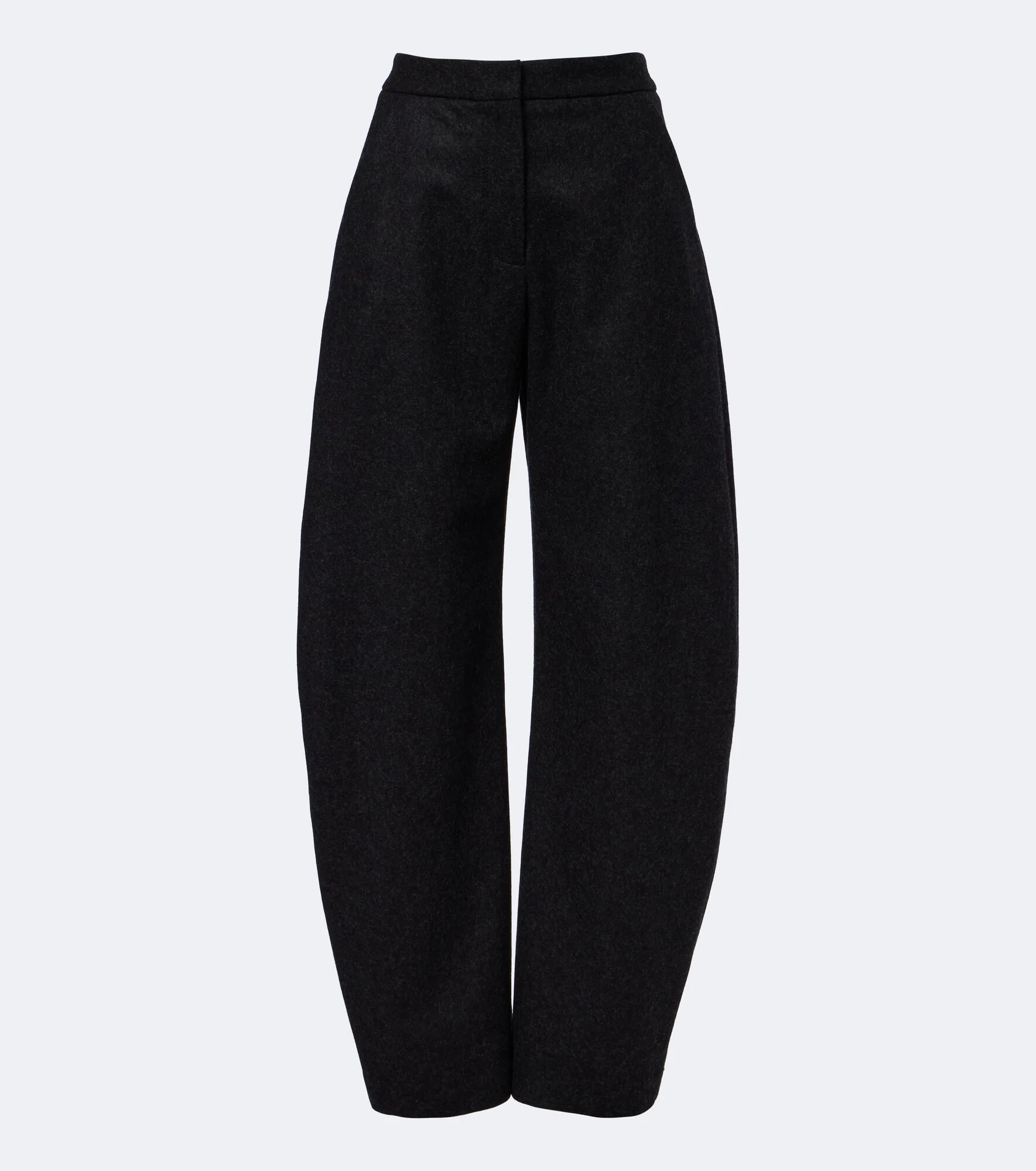 Virgin wool barrel-leg pants - 1