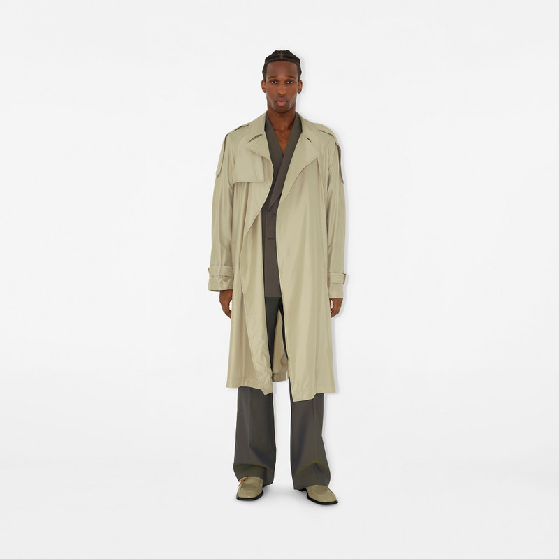 Burberry Long Silk Trench Coat outlook