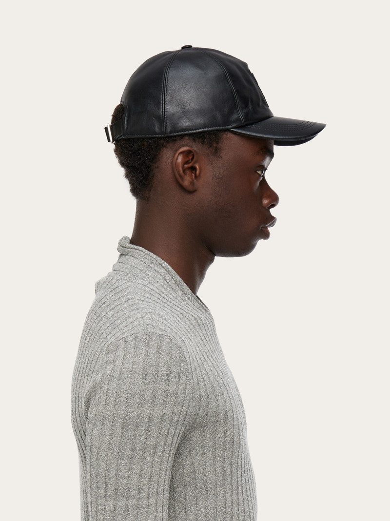 Nappa leather baseball cap 5