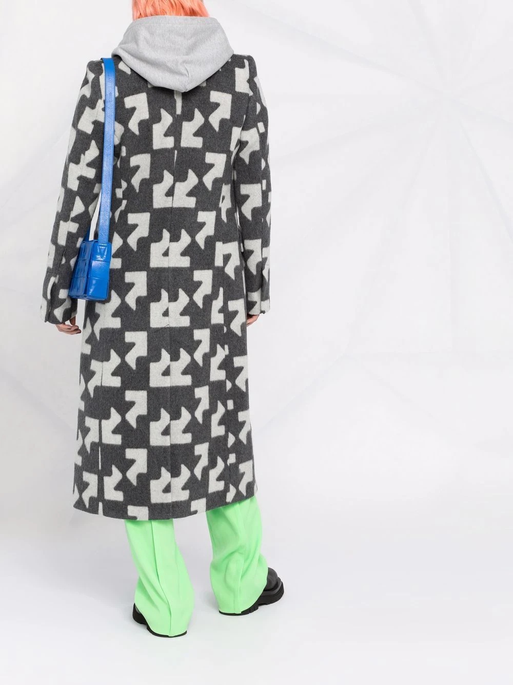 geometric pattern overcoat - 4