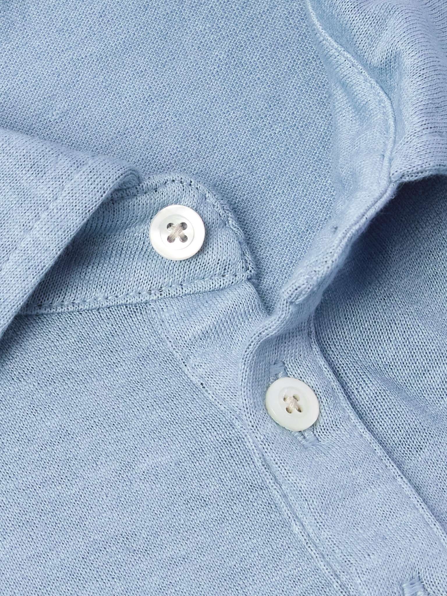 Linen and Cotton-Blend Polo Shirt - 4