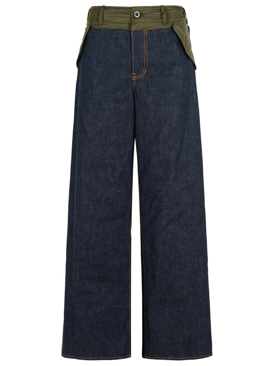Sacai Blue Cotton Jeans - 1