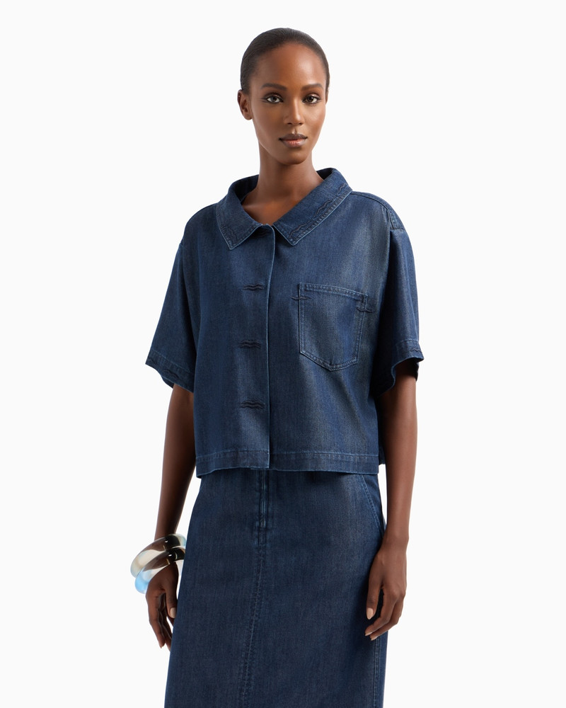 GIORGIO ARMANI LYOCELL SHORT-SLEEVED SHIRT outlook