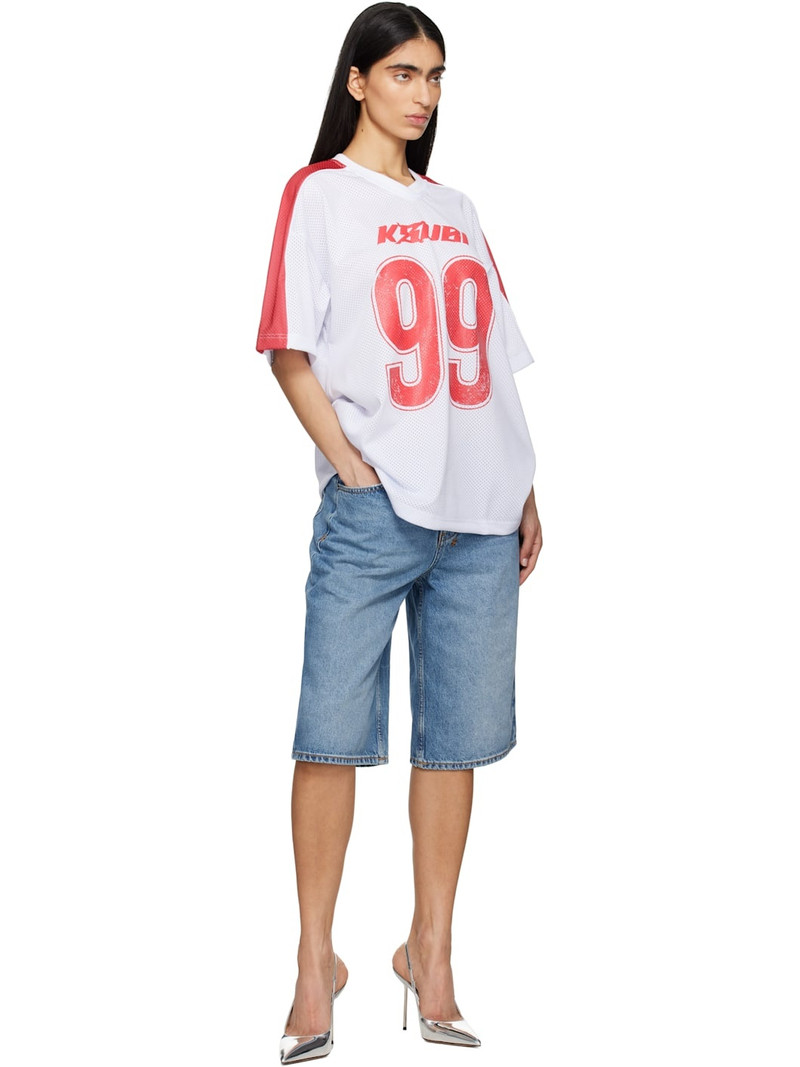 Ksubi Blue Low Rider Swept Denim Shorts outlook
