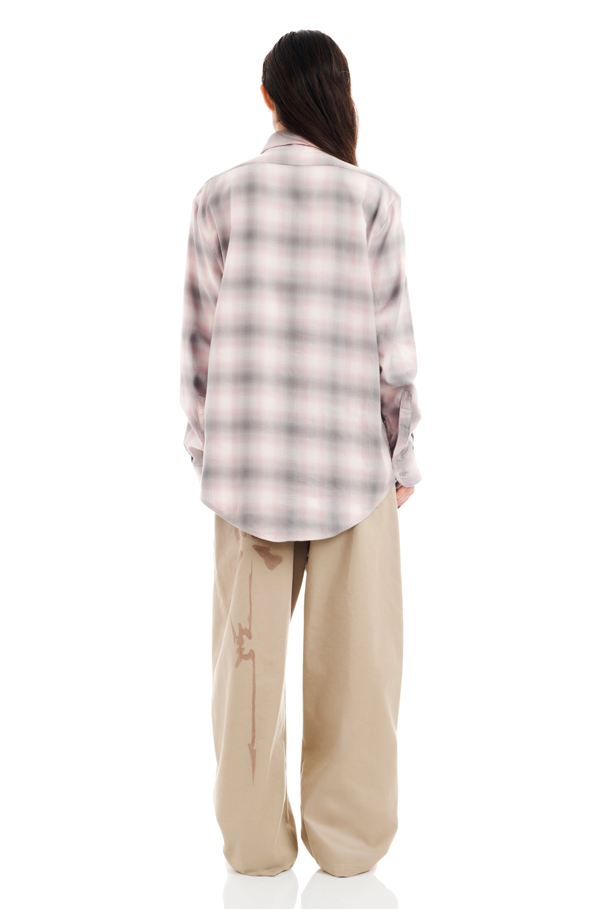 LAVENDER PLAID TUXEDO BUTTON UP - 5