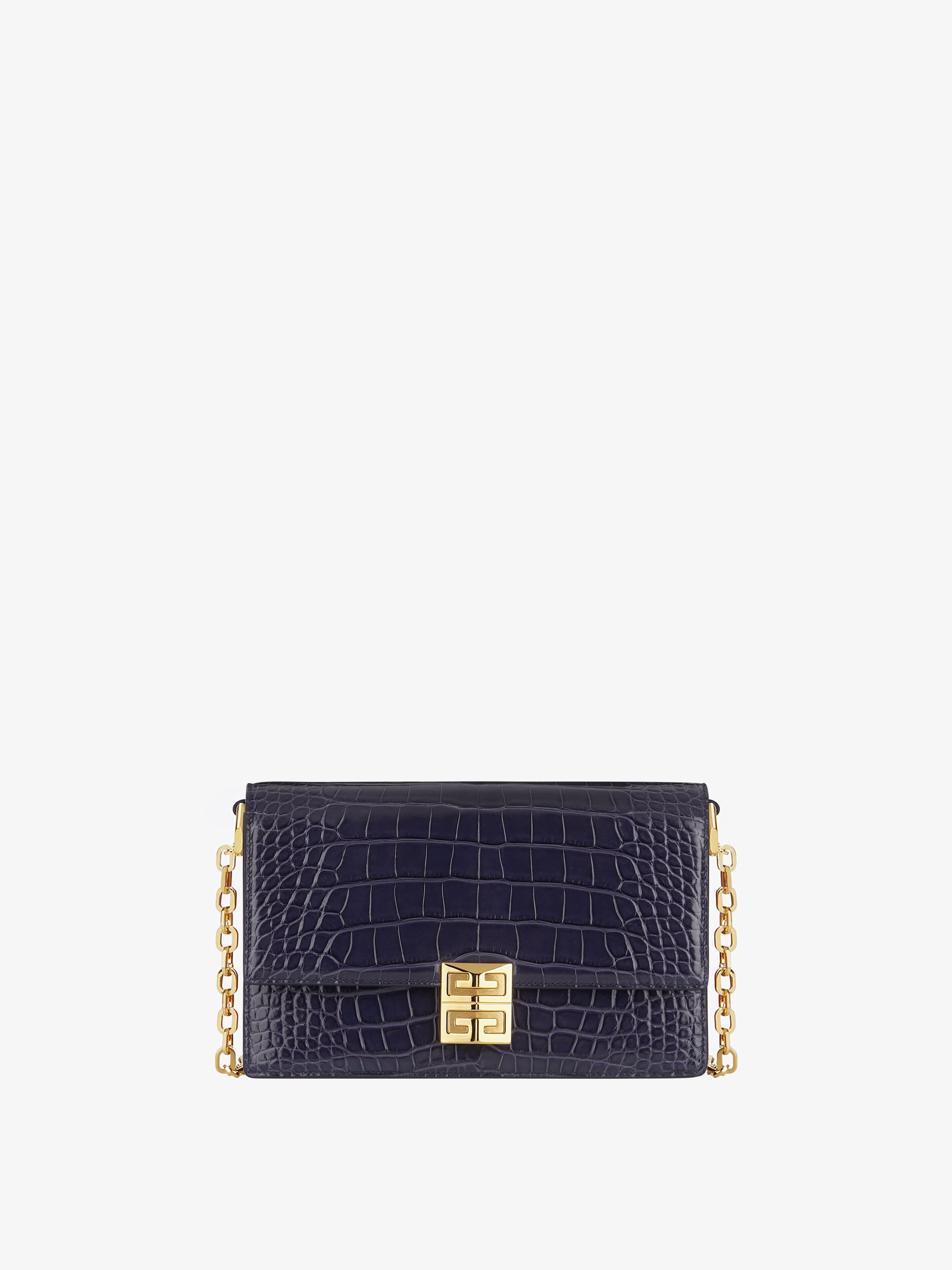 MEDIUM 4G BAG IN ALLIGATOR WITH CHAIN - 1