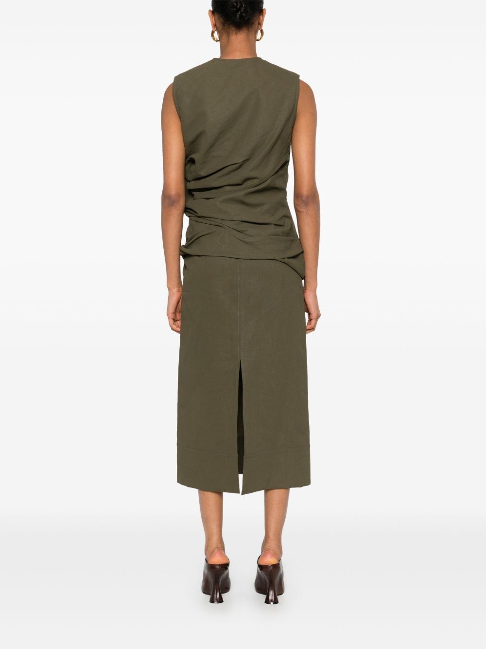 draped maxi dress - 4