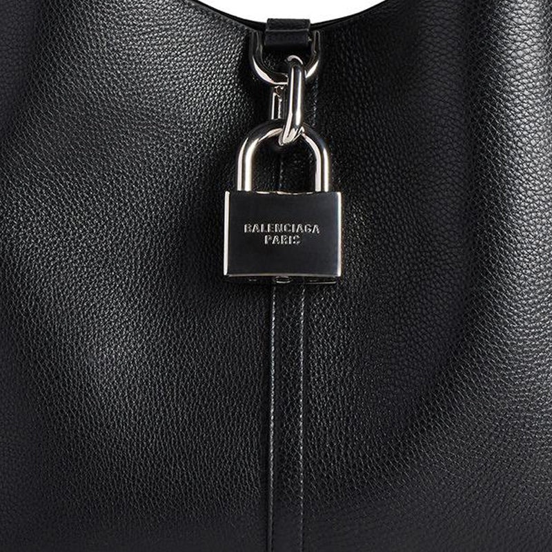 (WMNS) Balenciaga Locker Medium North-south Hobo Bag 'Black' 7716362AAWC1000 - 5