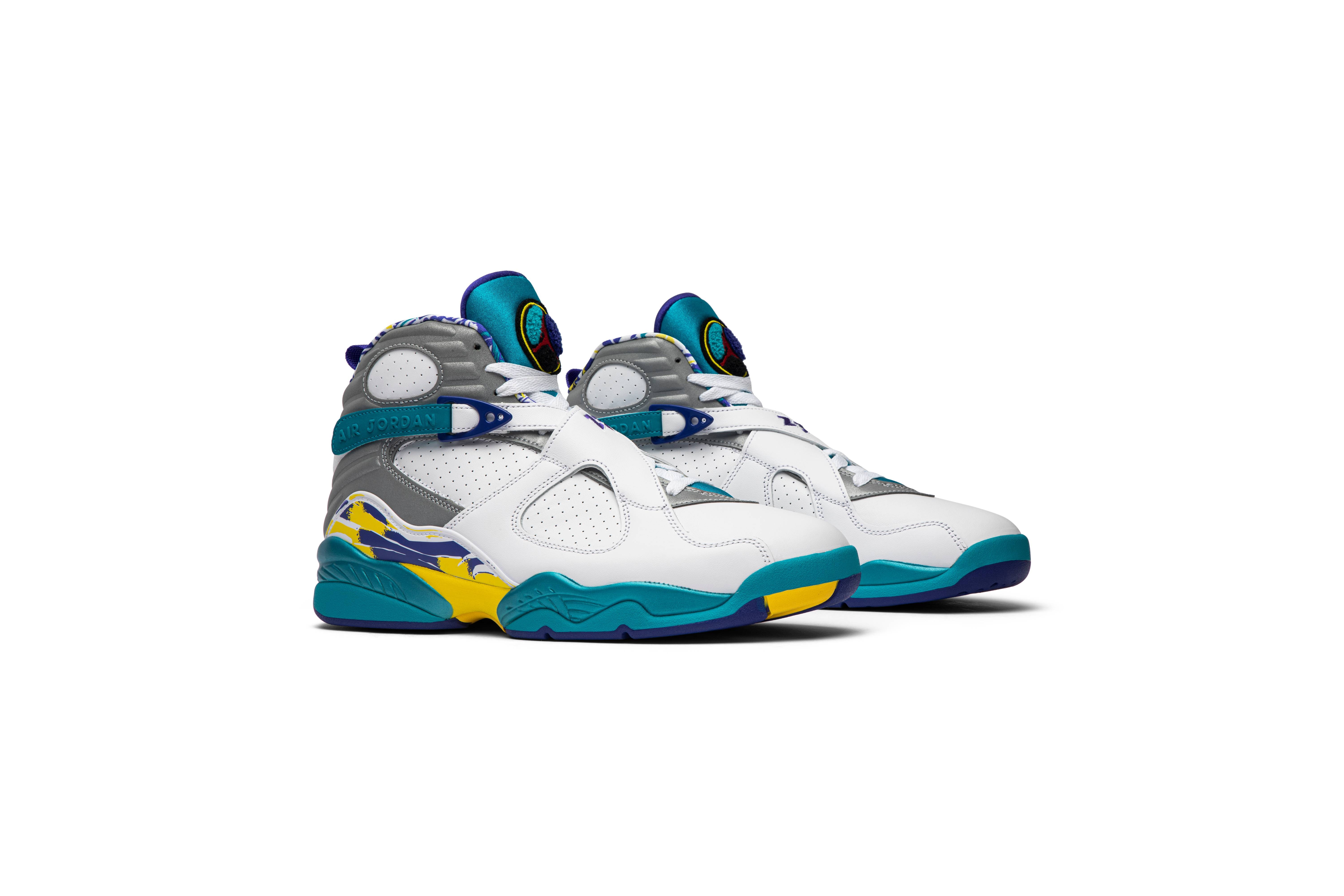 Wmns Air Jordan 8 Retro 'White Aqua' - 8