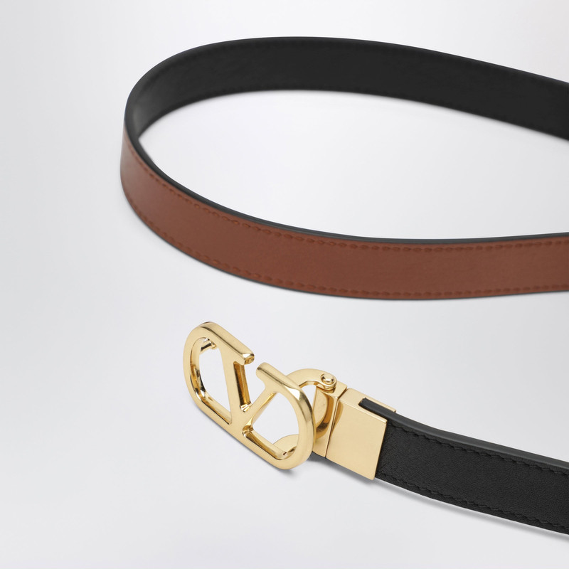 Black/caramel reversible VLogo Signature belt 4