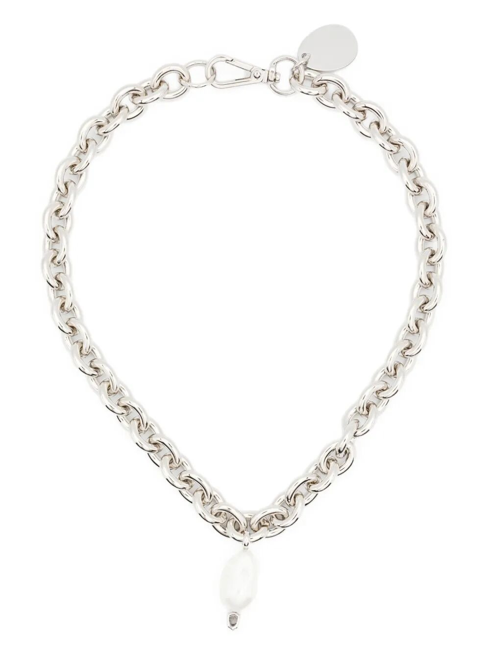 Simone Rocha Women Chain Necklace With Pearl & Crystal Pendant - 1