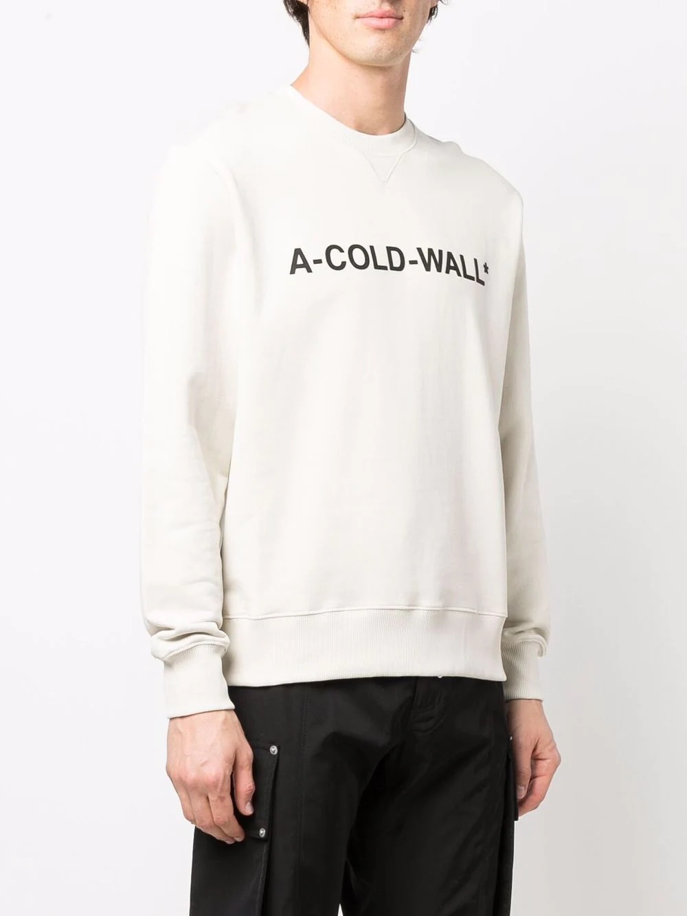 logo-print cotton sweatshirt - 3