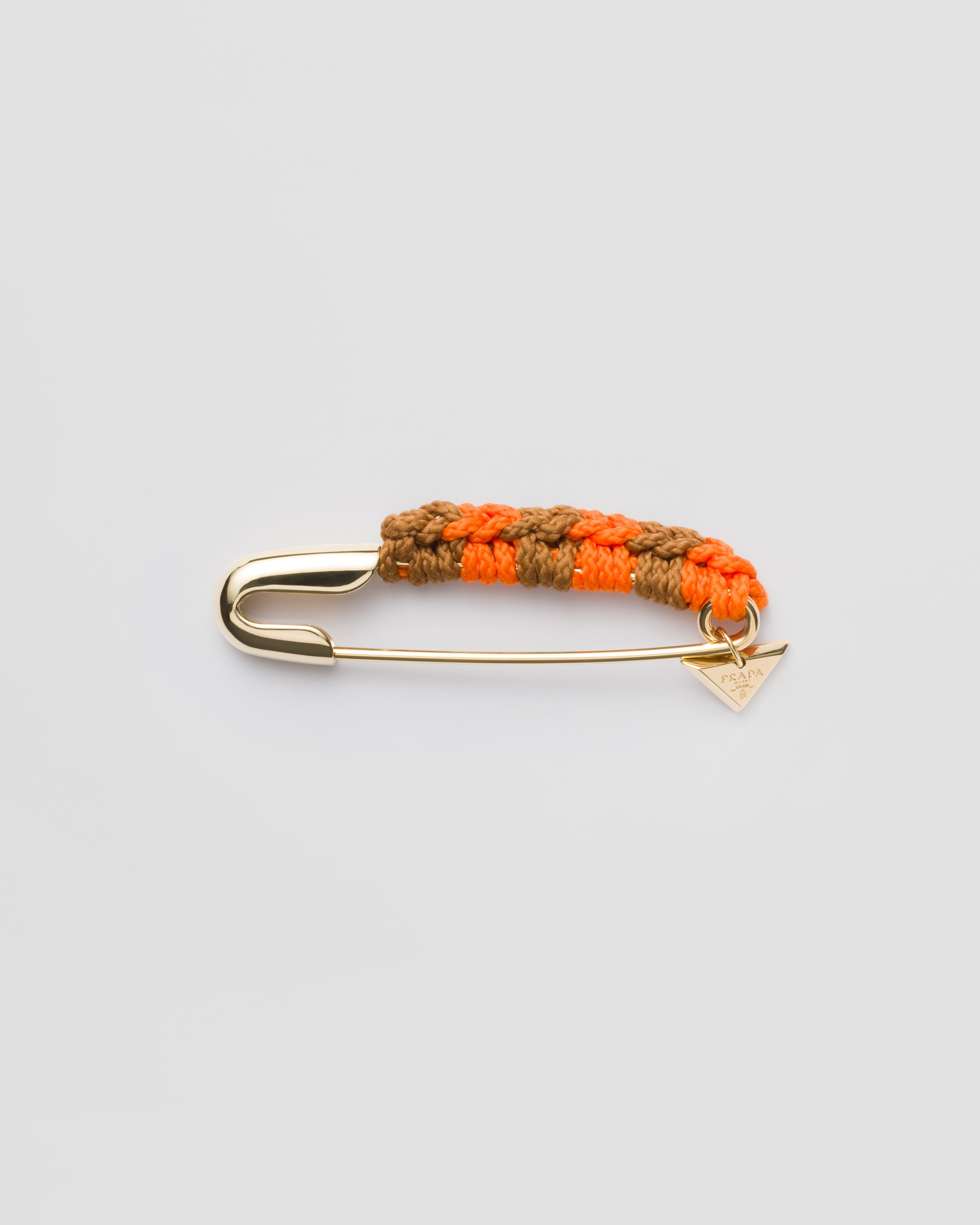 Metal safety pin brooch - 1