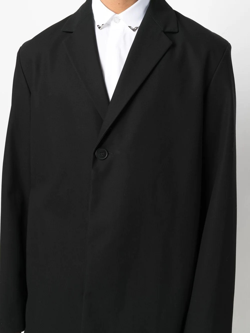 notched-lapels single-breasted blazer - 5