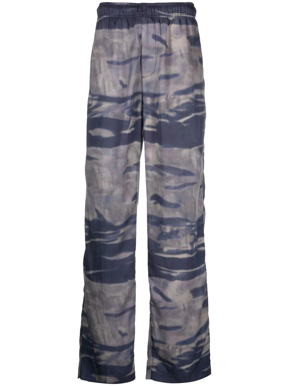 camouflage wide-leg trousers - 1