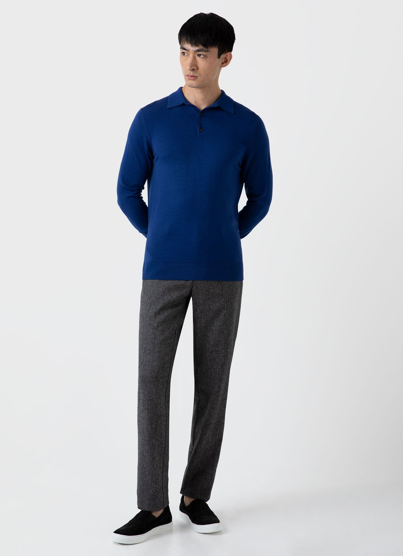 Sunspel Fine Merino Wool Polo Shirt outlook