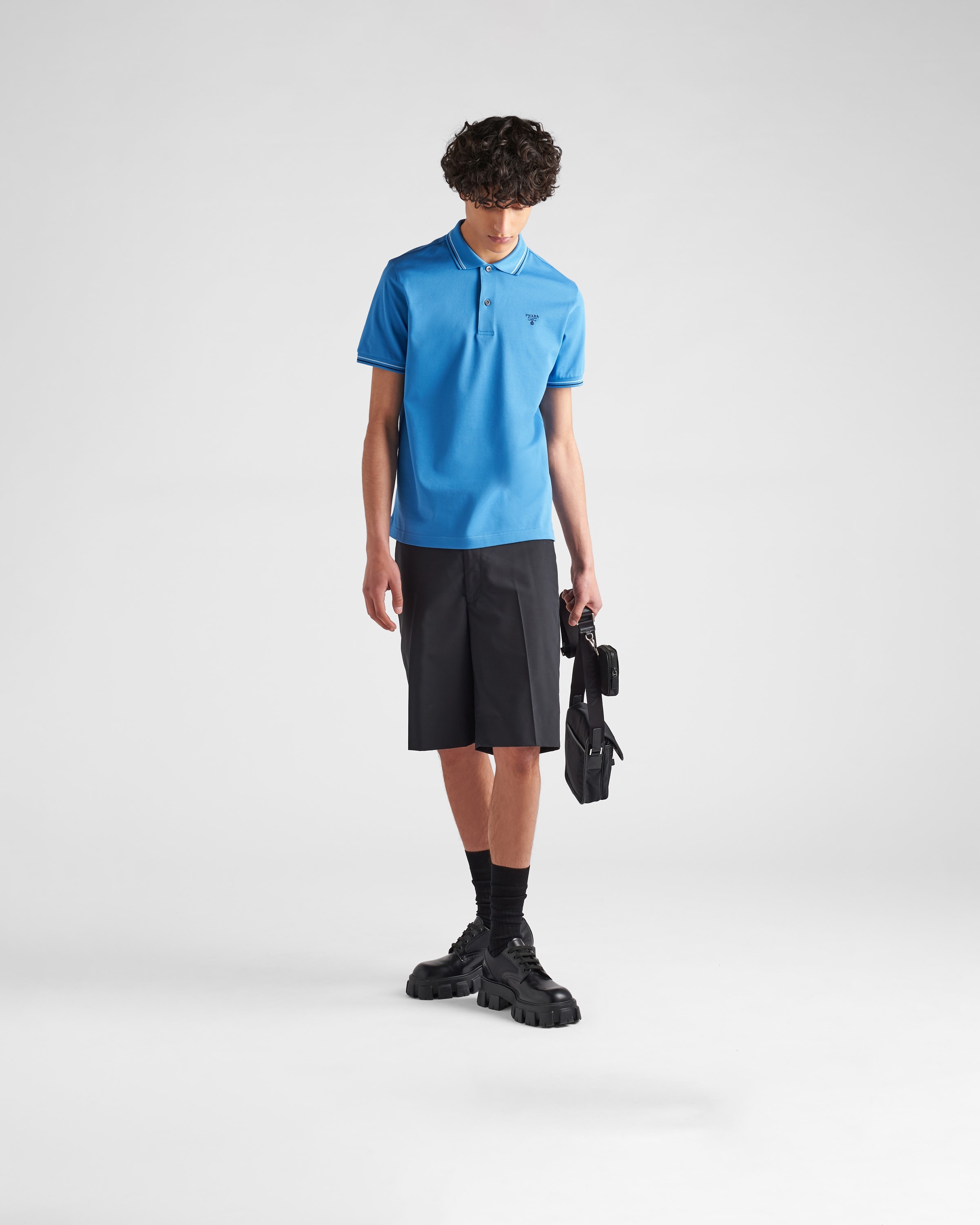 Cotton piqué polo shirt - 2