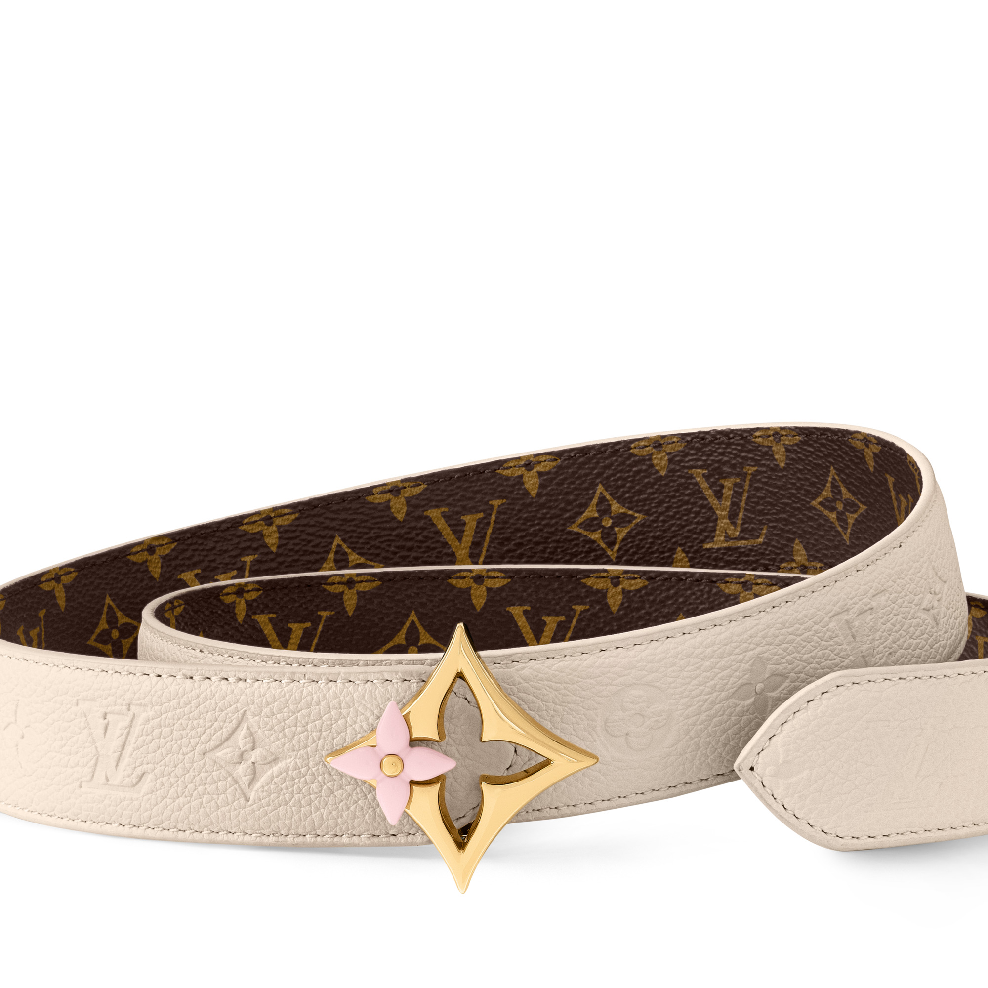 LV Flowergram Enamel 30mm Reversible Belt - 2