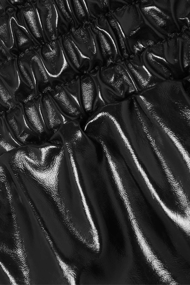 Glossed-leather midi skirt 4