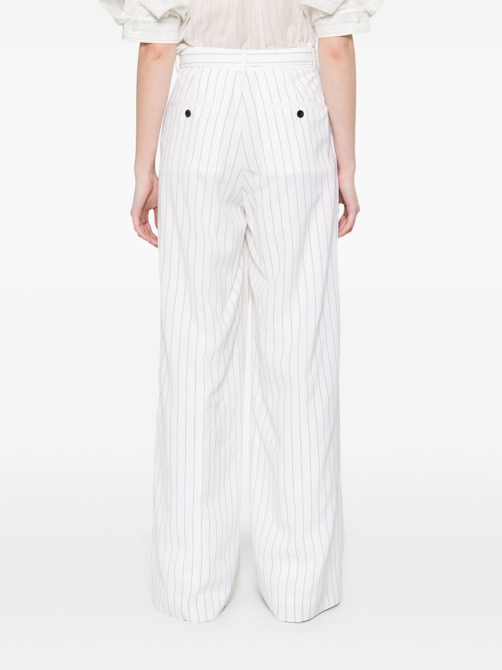 pinstripe palazzo trousers - 4