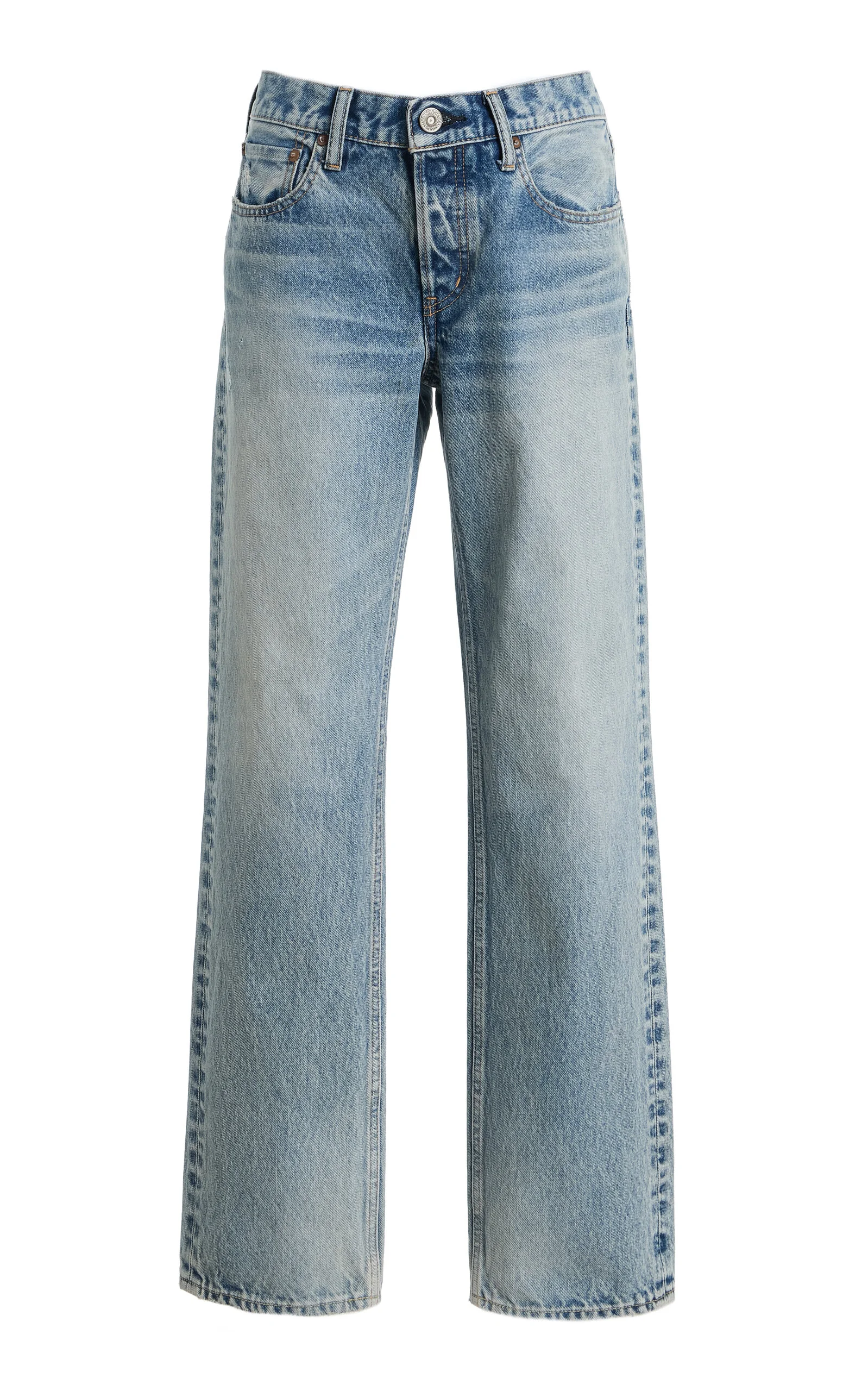 Albany Rigid Low-Rise Straight-Leg Jeans - 1