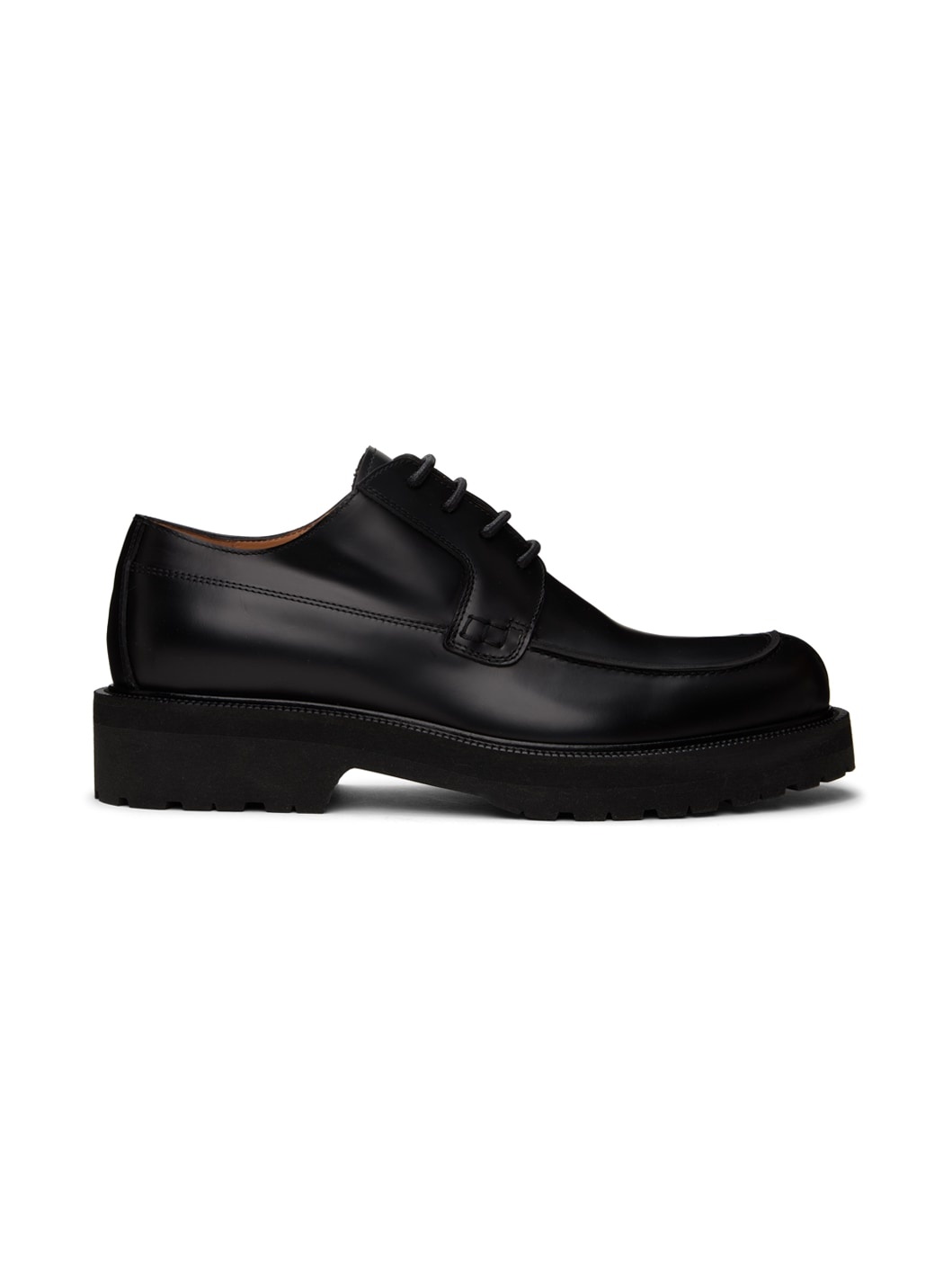 Black Moc Toe Derbys - 1