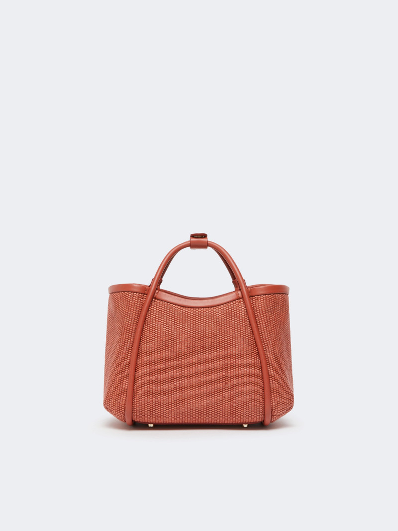 SUMMARINEXS Extra-small raffia-look basketweave Marine bag - TERRA COTTA 3