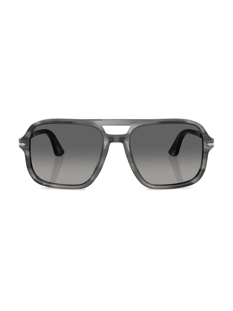 Men's 58MM Aviator Sunglasses - Striped Grey 1