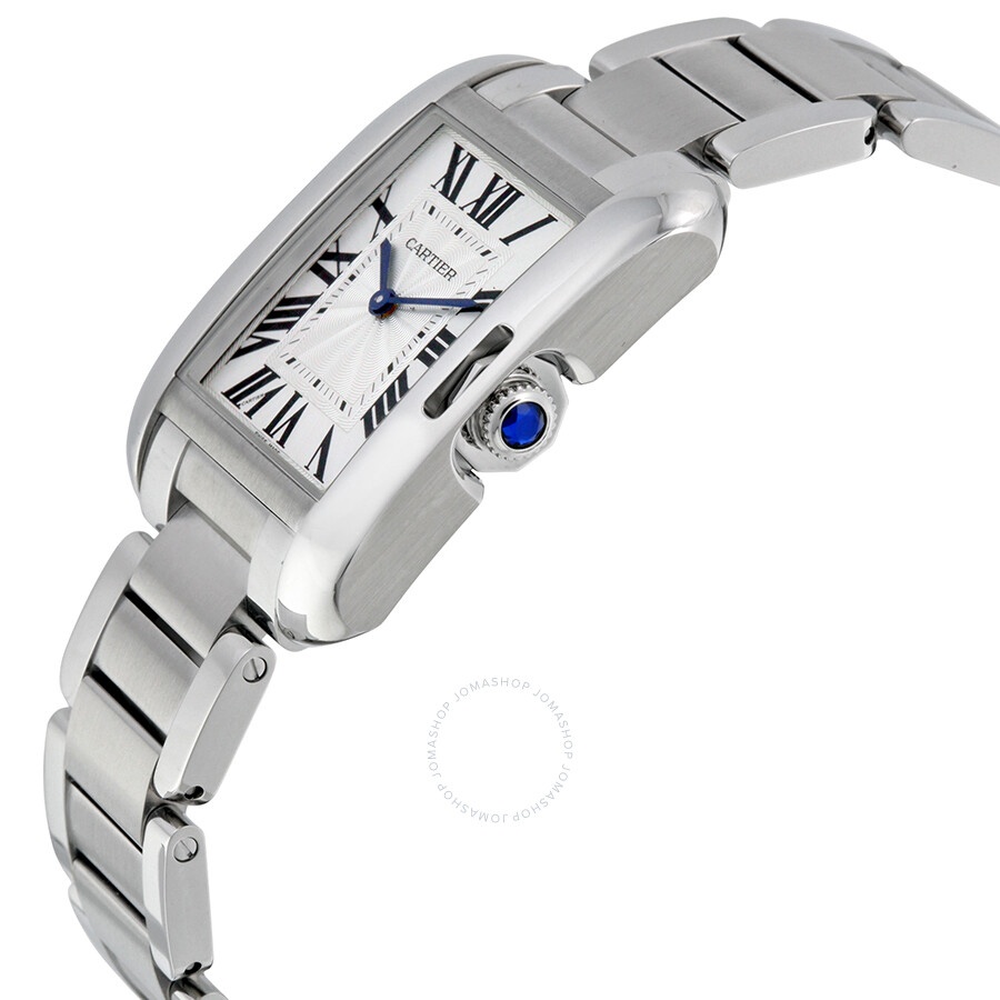 Pre-owned Cartier Tank Anglaise Silver Dial Ladies Watch W5310044 - 2