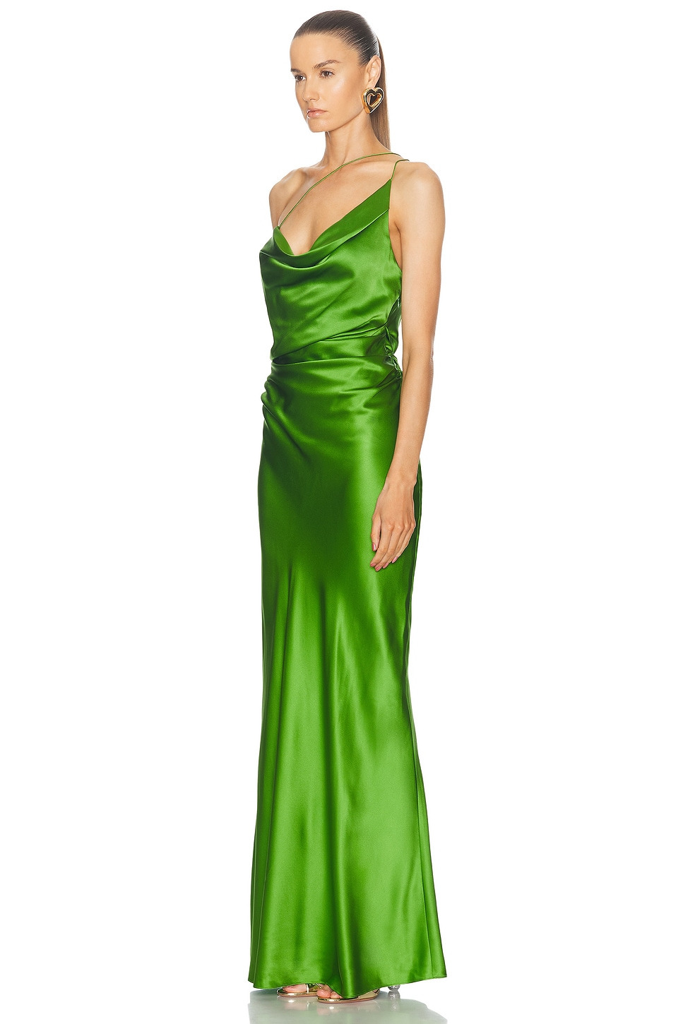 One Shoulder Cowl Gown - 3