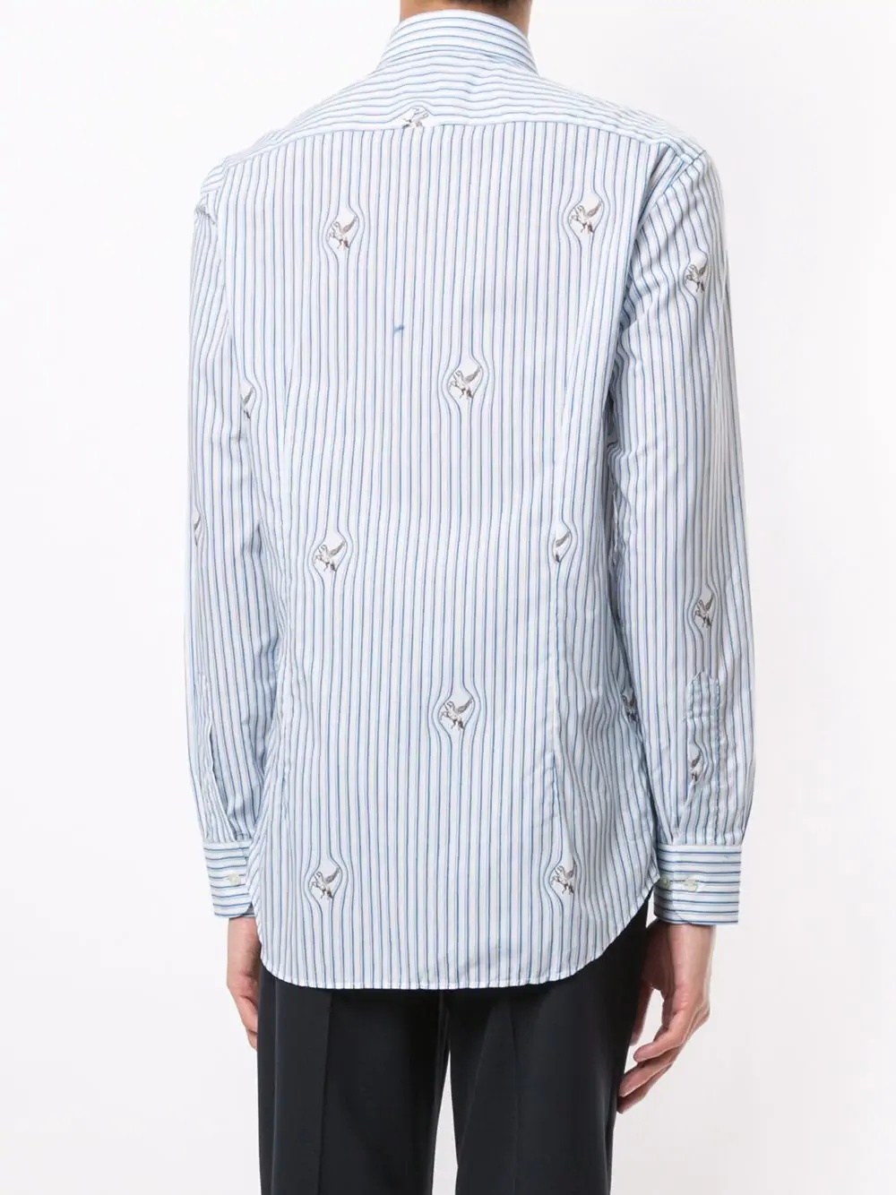 striped pegasus print shirt - 4