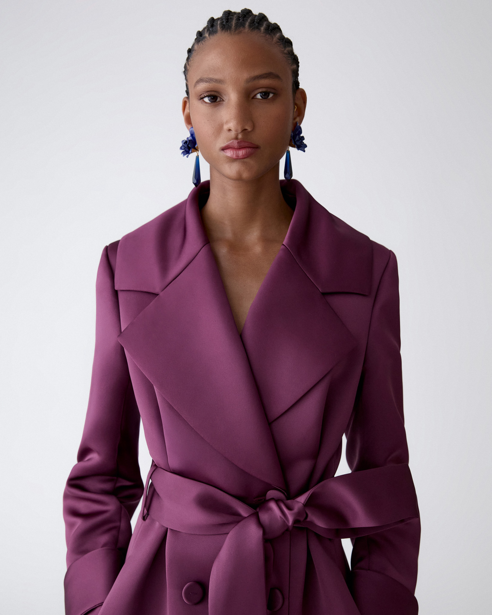 Satin Trench Coat - 4