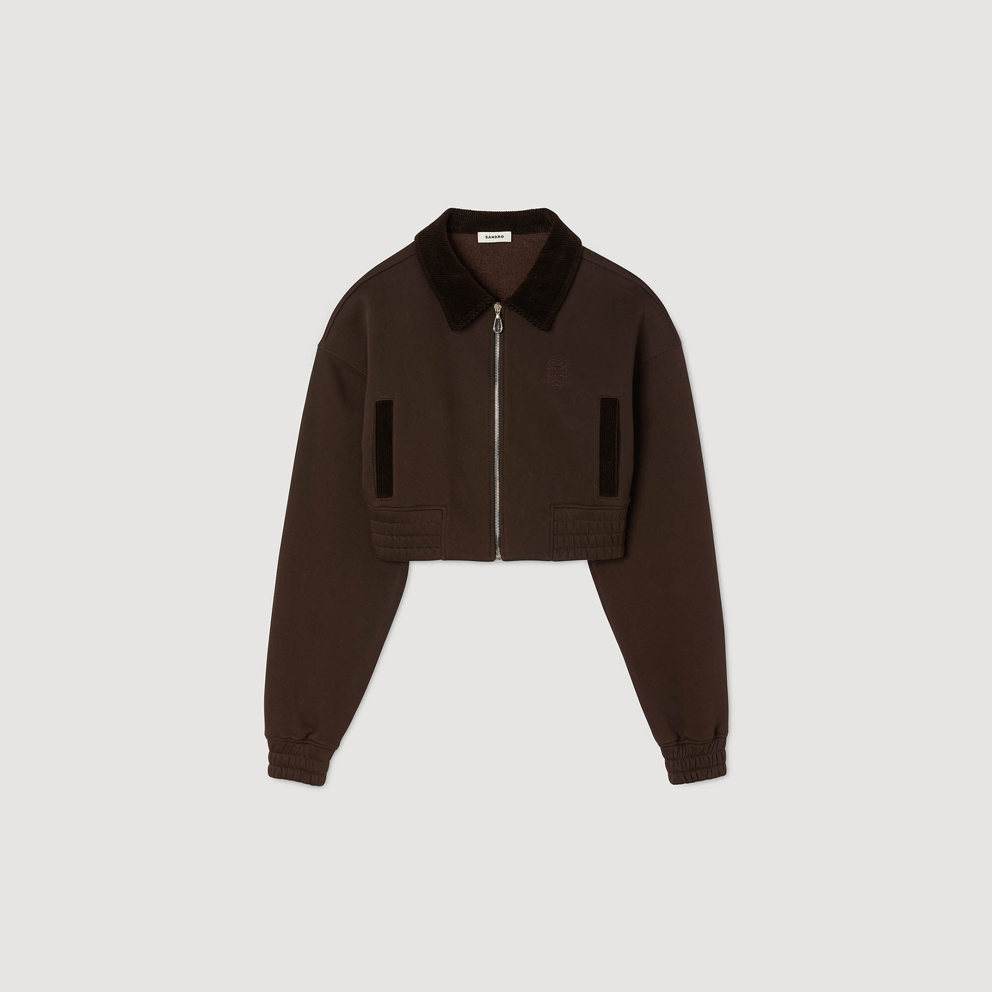 CROPPED DUAL-FABRIC JACKET - 6
