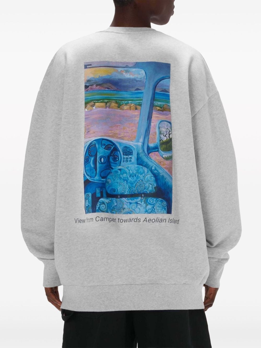 graphic-print organic cotton sweatshirt - 3