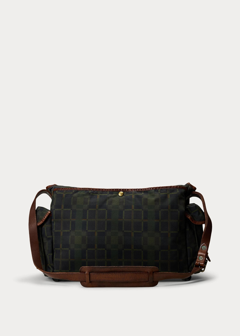 Check-Print Oilcloth Messenger Bag 3