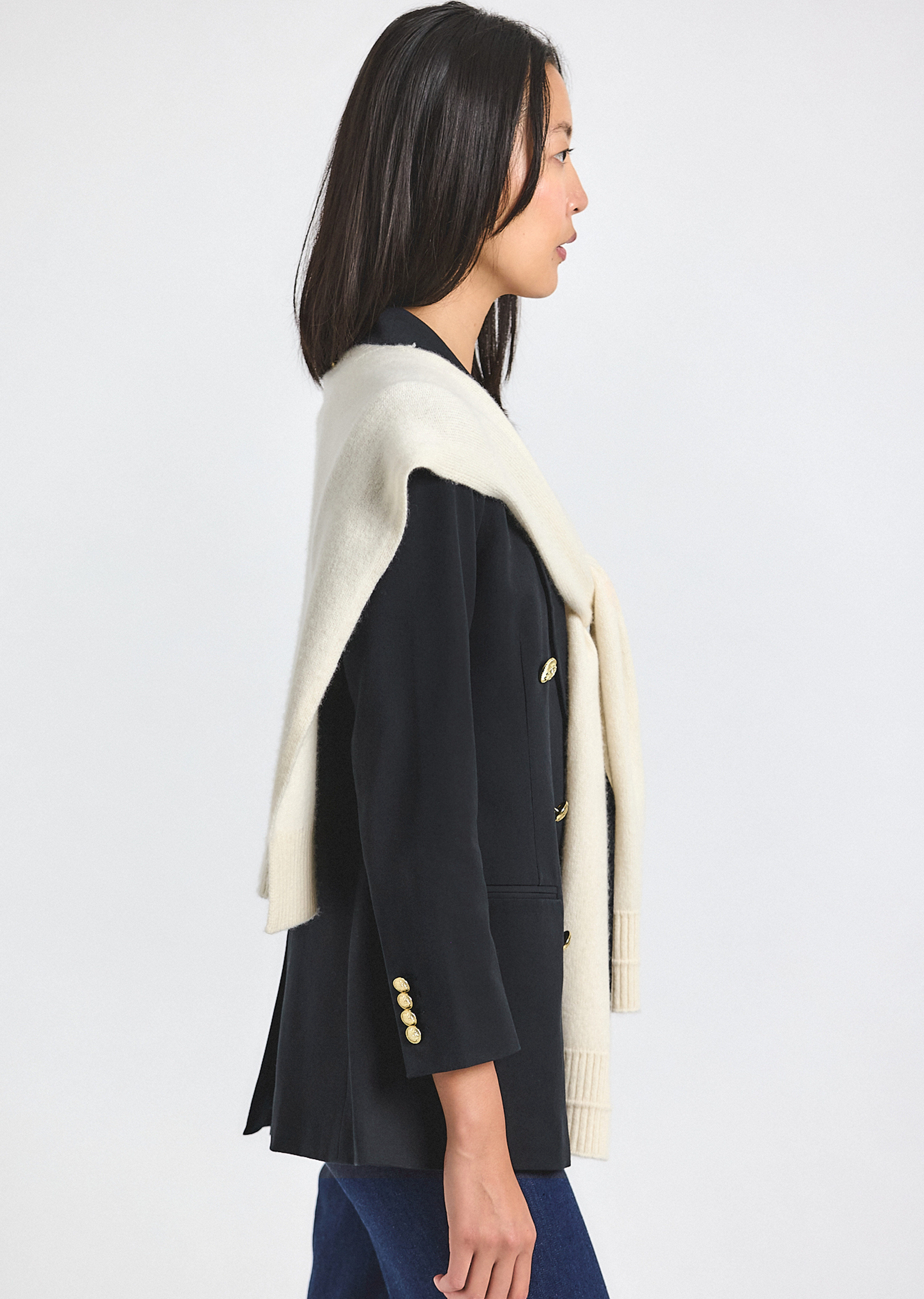 WALTER DOUBLE BREASTED JACKET WITH SHRUG - 3