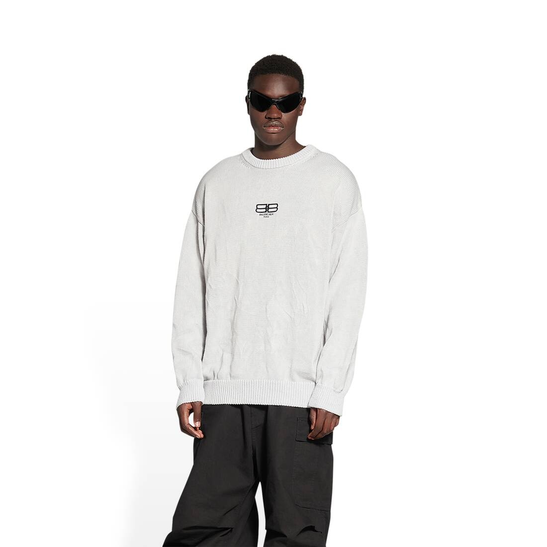 Men's Bb Paris Icon Sweater  in Off White - 5