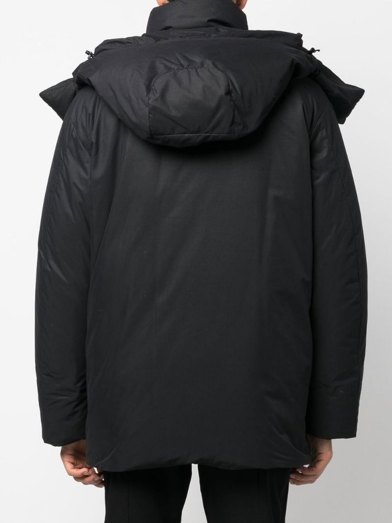 Off-White logo-patch padded short jacket | REVERSIBLE