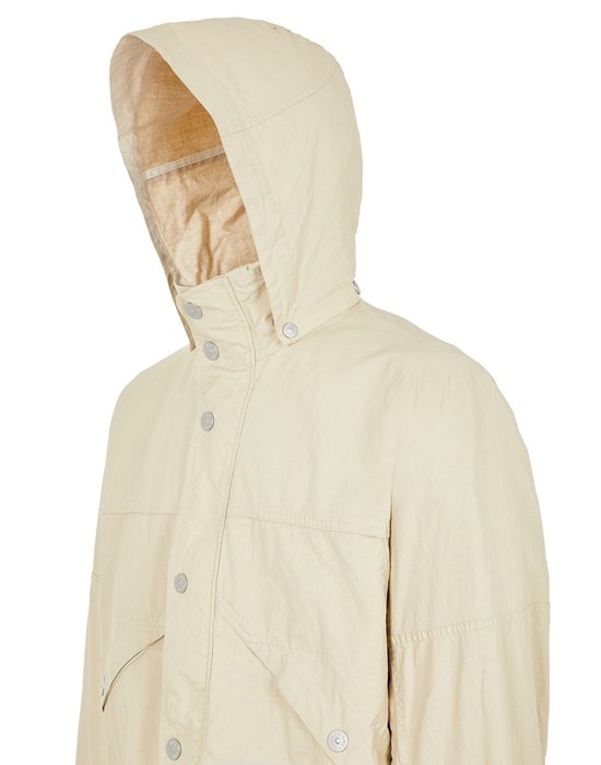 418X1 STONE ISLAND MARINA_RAW PLATED LINEN ECRU - 6