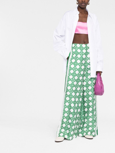 CASABLANCA Ping Pong monogram palazzo trousers outlook