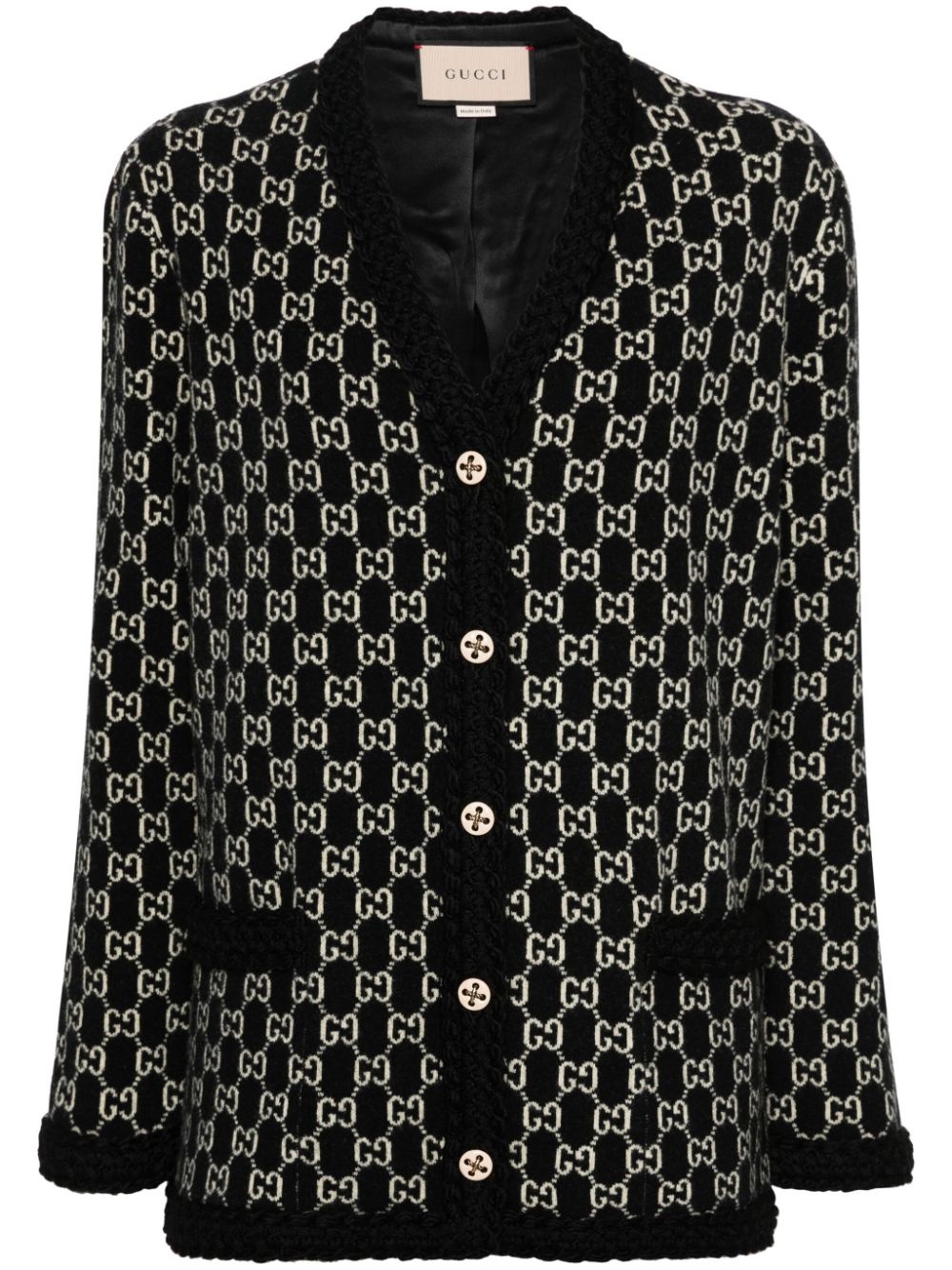 GG-jacquard cardi-coat - 1