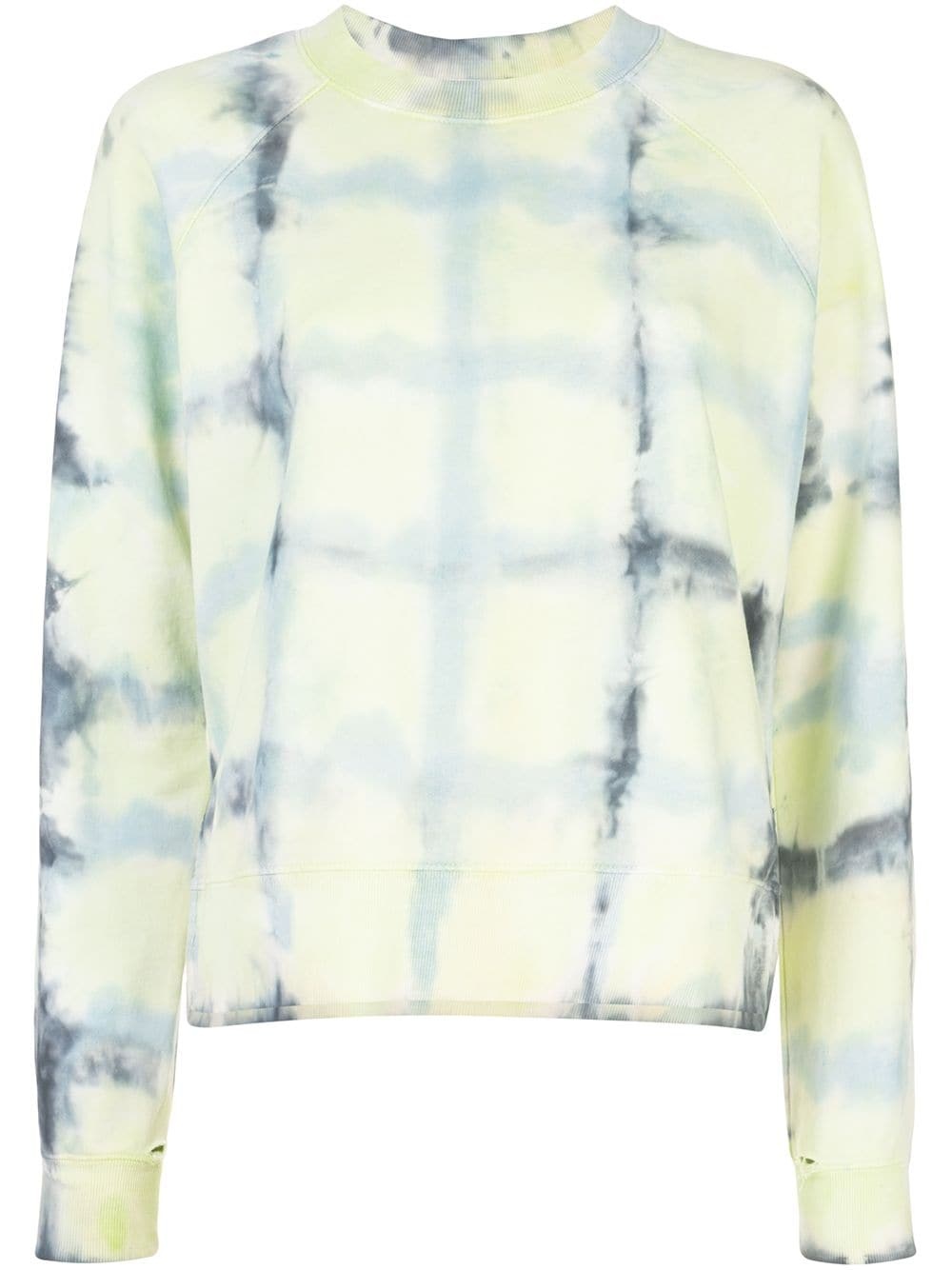 checked tie dye sweatshirt - 1