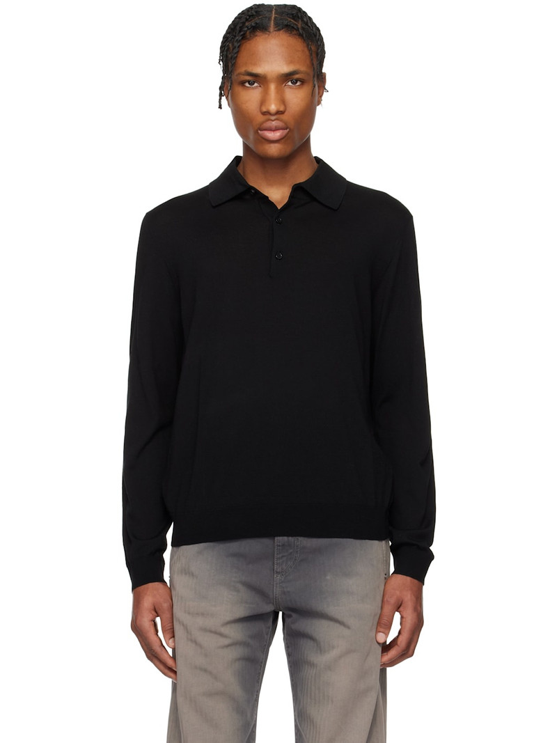 Black Merino Polo 1