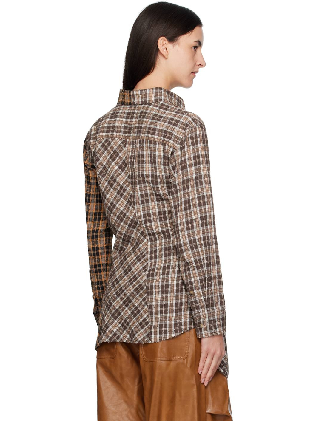 Brown Twist Check Shirt - 3