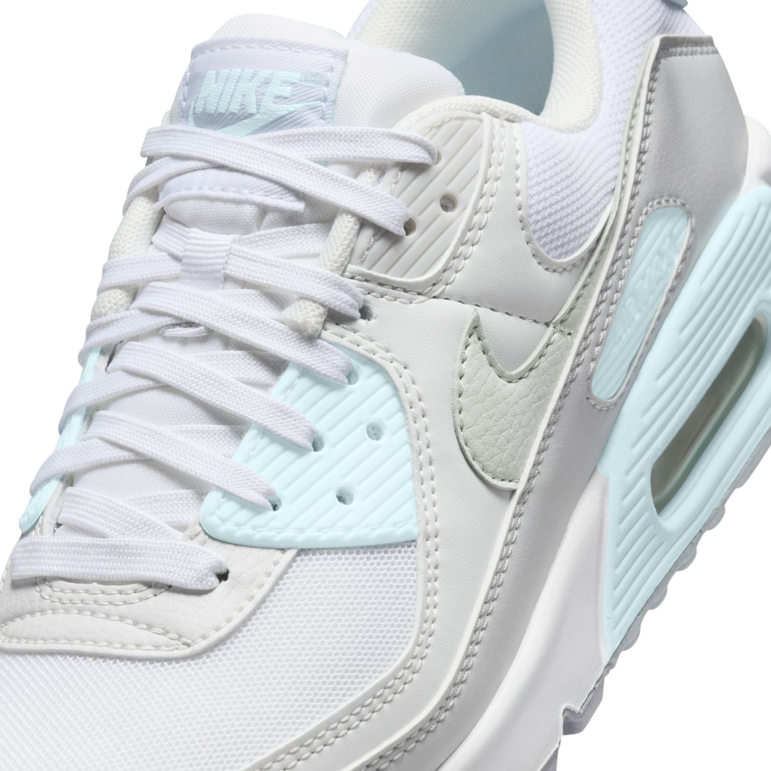 (WMNS) Nike Air Max 90 'White Glacier Blue' DH8010-104 - 7