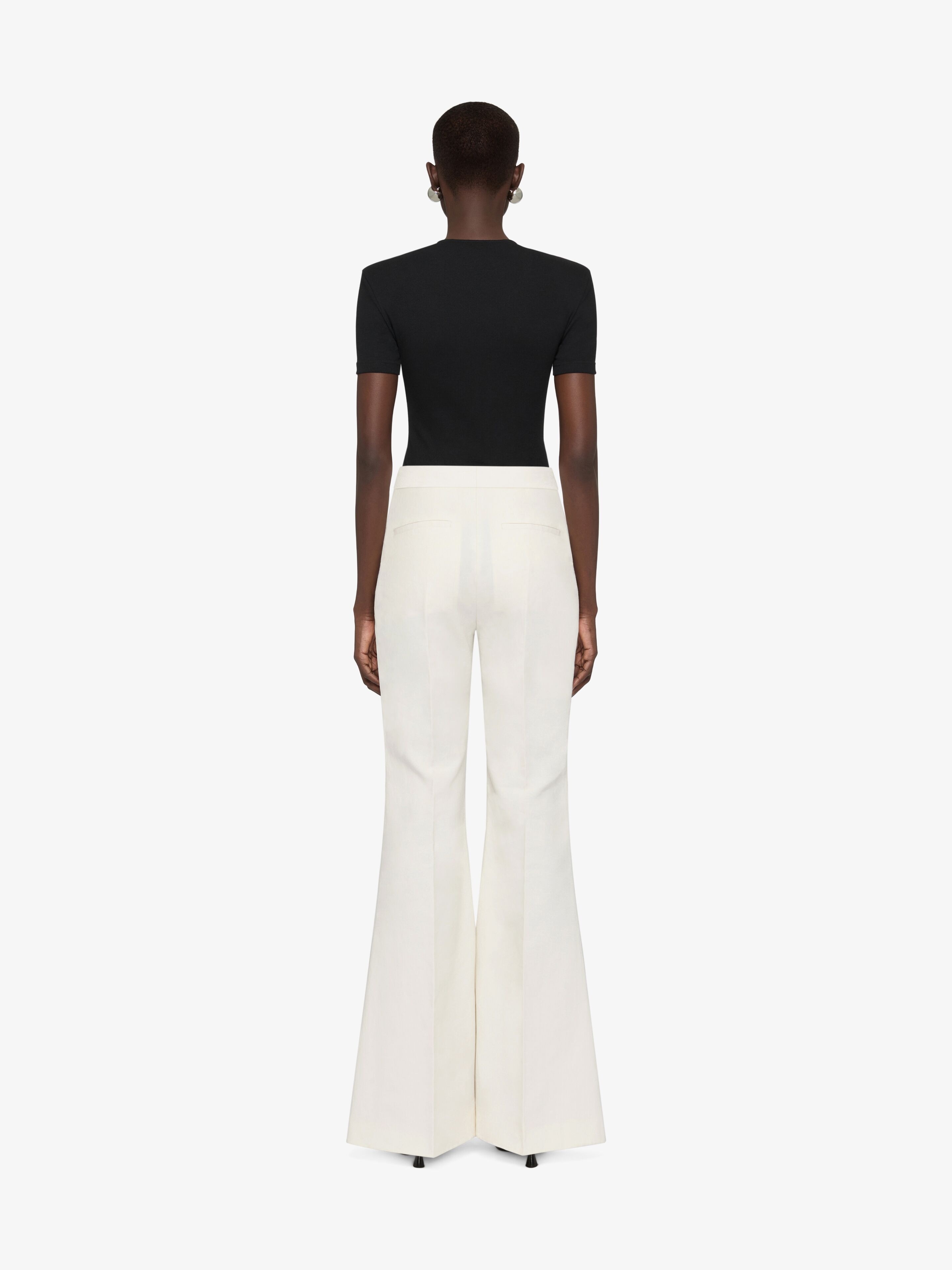 FLARE TAILORED PANTS IN LINEN - 3