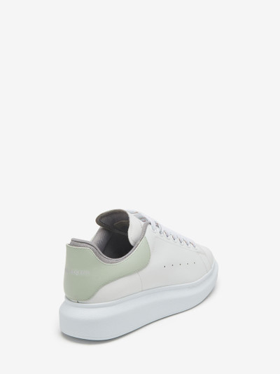 Alexander McQueen Women's Oversized Sneaker in White/mint/cement outlook